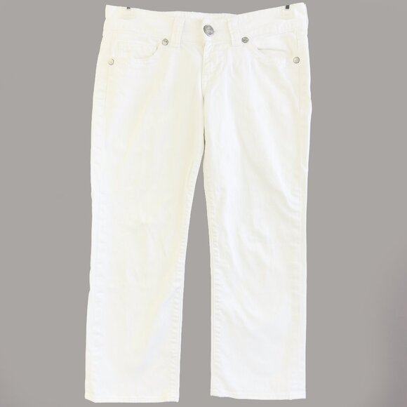 GUESS Premium White Embroidered Back Pocket Straight Leg Jeans Size 28 - Picture 1 of 16